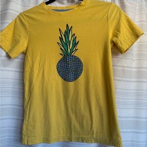 Tea Collection Yellow Tee with Pineapple Design